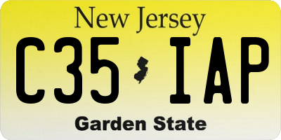 NJ license plate C35IAP