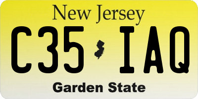 NJ license plate C35IAQ