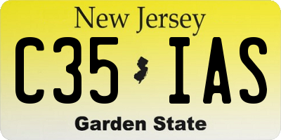 NJ license plate C35IAS