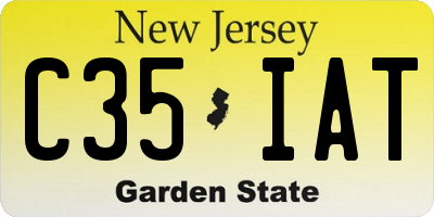 NJ license plate C35IAT