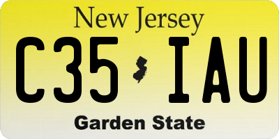 NJ license plate C35IAU