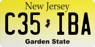 NJ license plate C35IBA