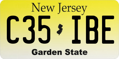 NJ license plate C35IBE