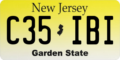 NJ license plate C35IBI