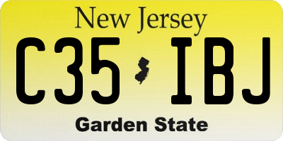 NJ license plate C35IBJ