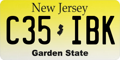 NJ license plate C35IBK