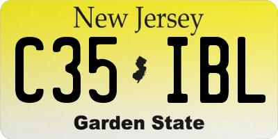 NJ license plate C35IBL