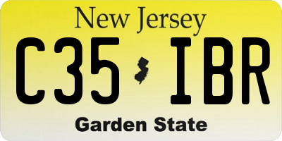 NJ license plate C35IBR