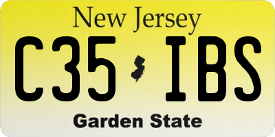 NJ license plate C35IBS