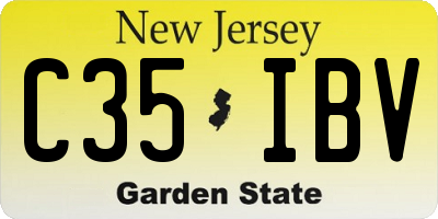 NJ license plate C35IBV