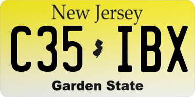 NJ license plate C35IBX