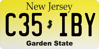 NJ license plate C35IBY