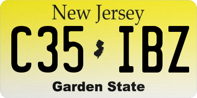 NJ license plate C35IBZ
