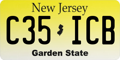 NJ license plate C35ICB
