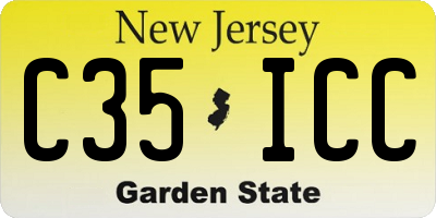 NJ license plate C35ICC