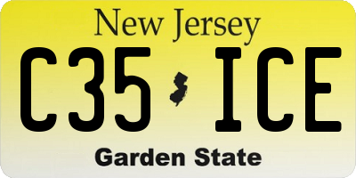 NJ license plate C35ICE