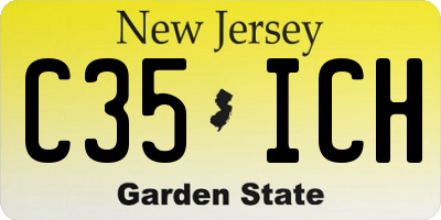 NJ license plate C35ICH
