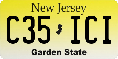 NJ license plate C35ICI