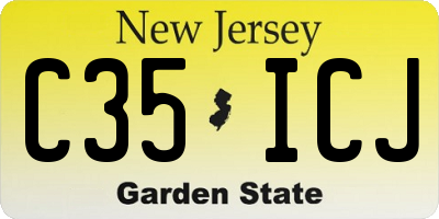 NJ license plate C35ICJ