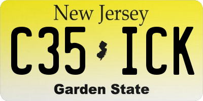 NJ license plate C35ICK