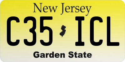 NJ license plate C35ICL