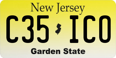 NJ license plate C35ICO