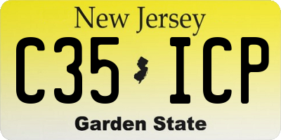 NJ license plate C35ICP