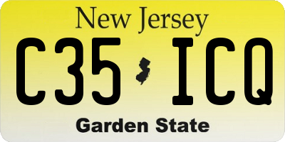 NJ license plate C35ICQ