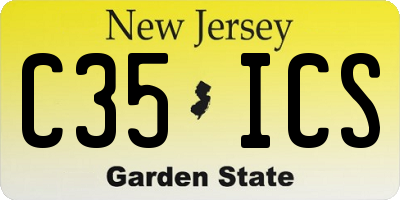 NJ license plate C35ICS