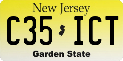 NJ license plate C35ICT