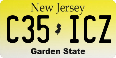 NJ license plate C35ICZ