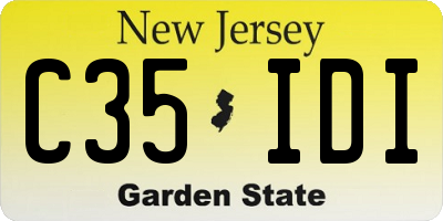 NJ license plate C35IDI