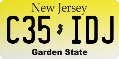 NJ license plate C35IDJ