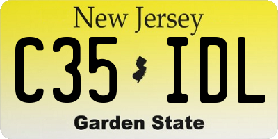 NJ license plate C35IDL