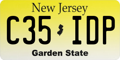 NJ license plate C35IDP