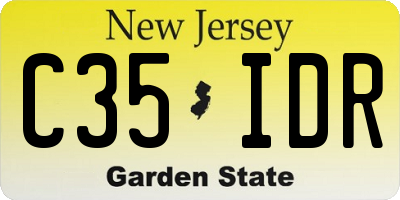 NJ license plate C35IDR