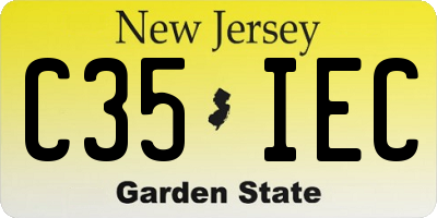 NJ license plate C35IEC