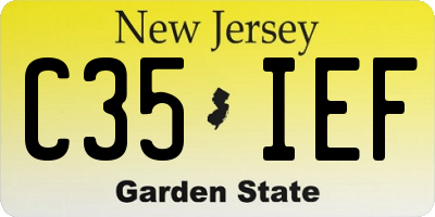 NJ license plate C35IEF