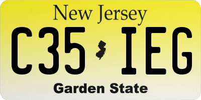 NJ license plate C35IEG