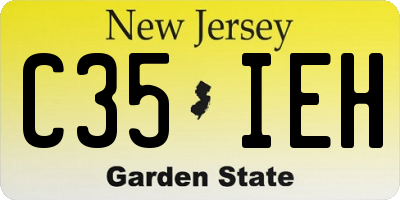 NJ license plate C35IEH
