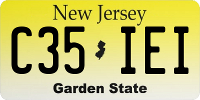 NJ license plate C35IEI
