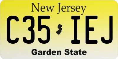 NJ license plate C35IEJ