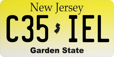 NJ license plate C35IEL