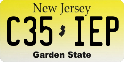 NJ license plate C35IEP