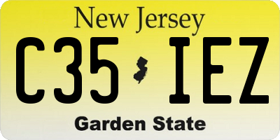 NJ license plate C35IEZ