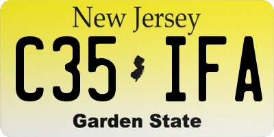NJ license plate C35IFA