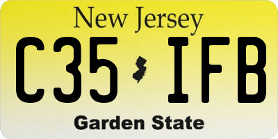 NJ license plate C35IFB