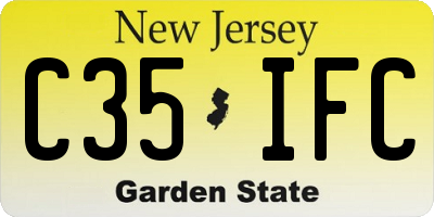 NJ license plate C35IFC