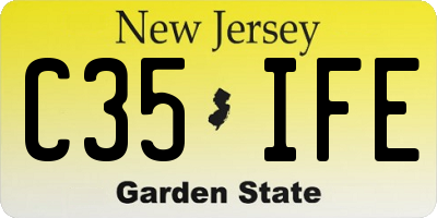 NJ license plate C35IFE