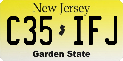 NJ license plate C35IFJ